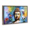 Stupell Industries Buddha with Bright Lotus Floater Framed Canvas Wall Art Design by Leon Devenice